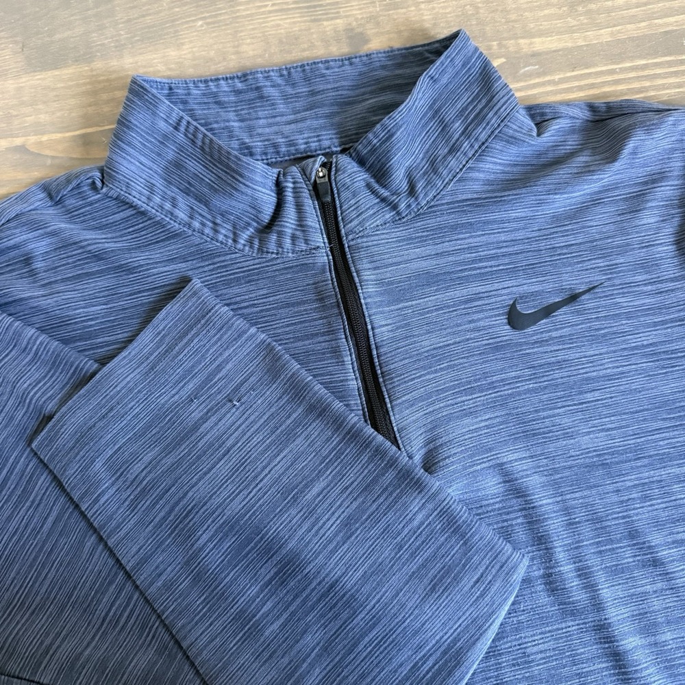 Nike Women's Small Grey 1/4 Quarter Zip Dri Fit Pullover Active Work Out